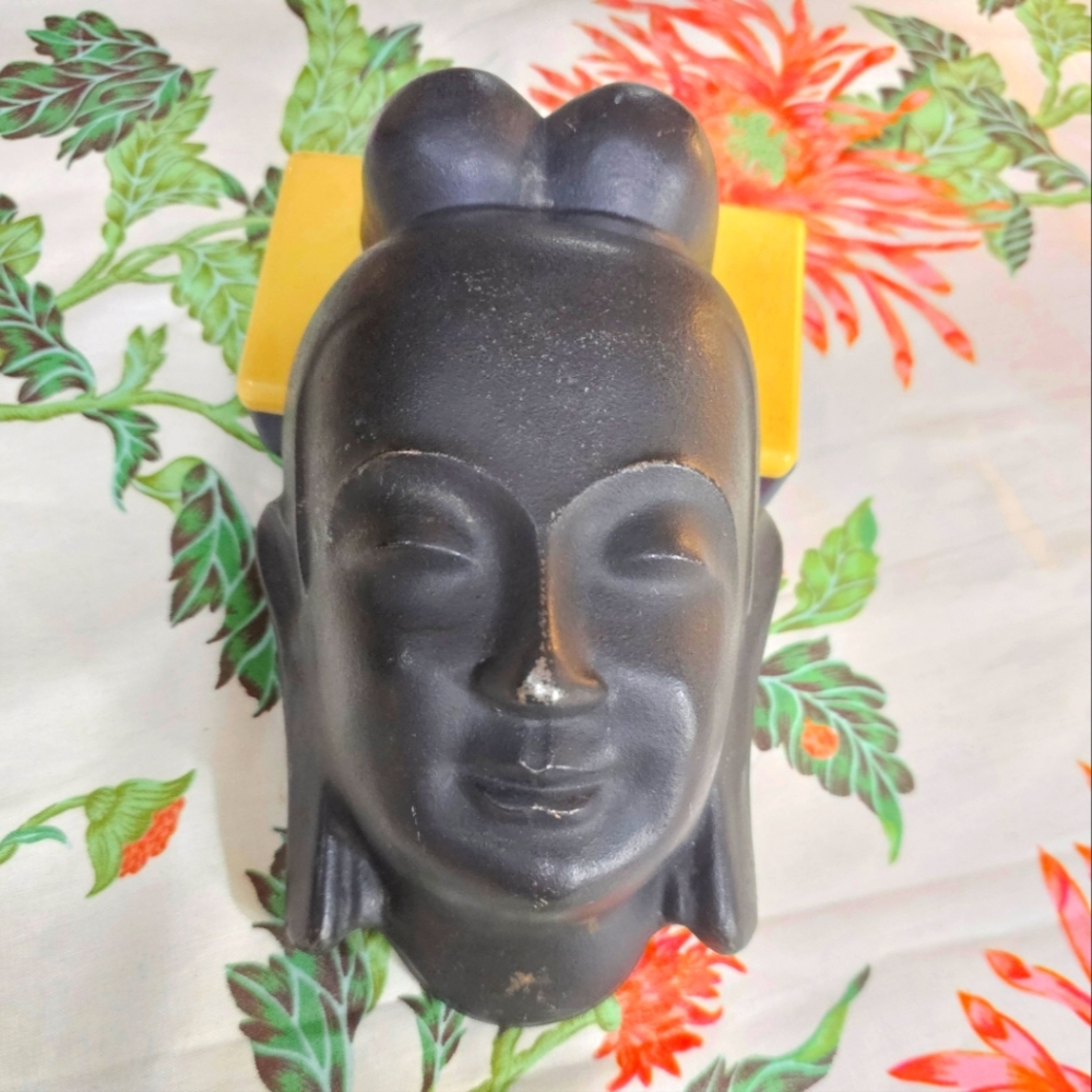 Nakaguji Temple Kannon Face Wall Decor Cast Metal